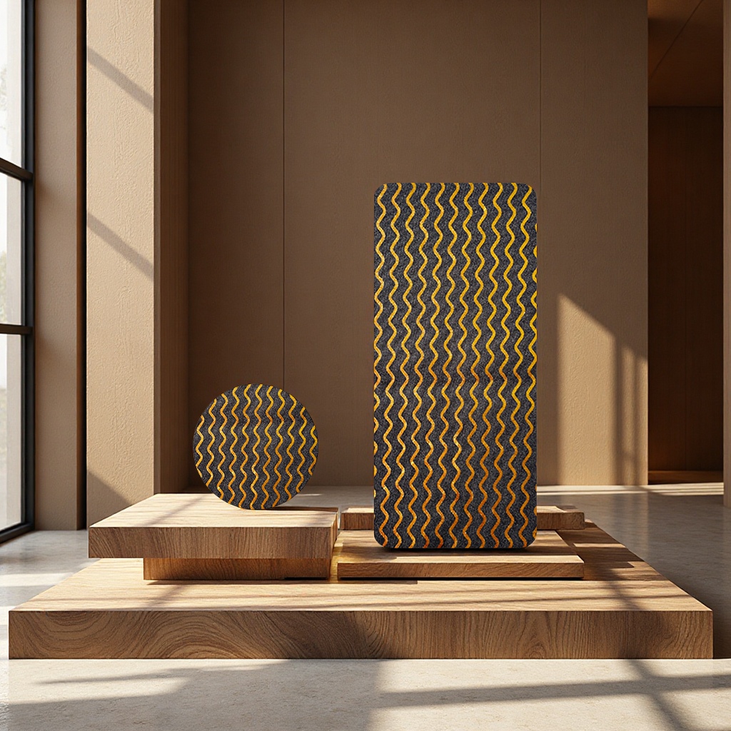 Factory direct supply of high-quality fashionable wavy pattern clothing fabrics, gold-embossed four-sided elastic hats, bags, accessories and textile accessories Application Scenario