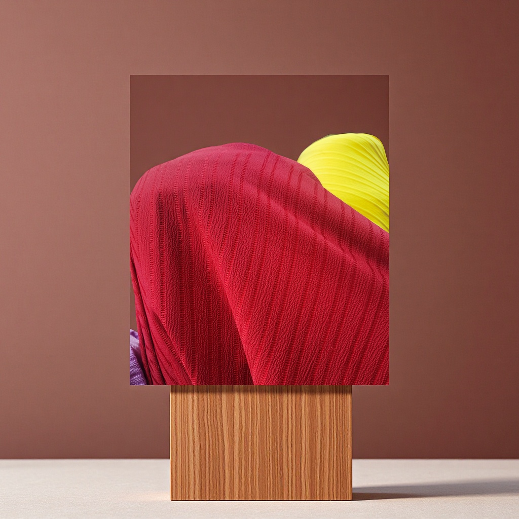 Solid-color wave-striped women's pleated dress, wide-leg pants, stretch crepe fabric, dyed jacquard textile, leather style Specification image