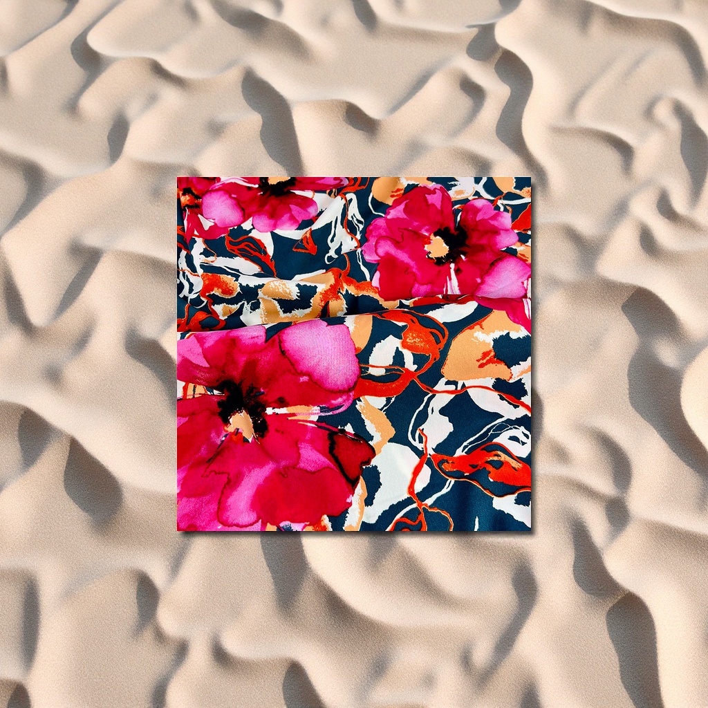 印花、扎染布实物图