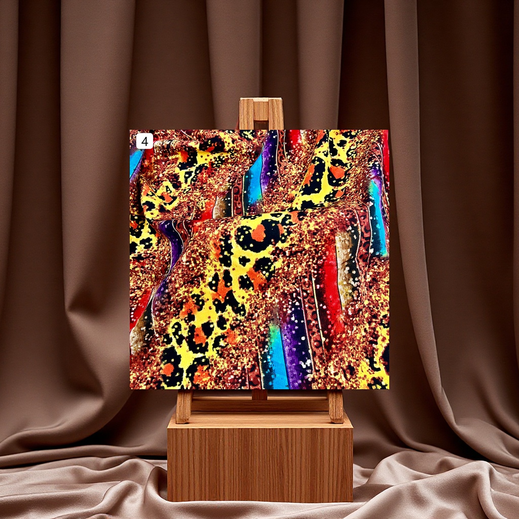 Four-sided leopard print series clothing, dresses, foreign trade fabrics, accessories, bags, printed tie-dyed fabrics, leather textiles Item Picture