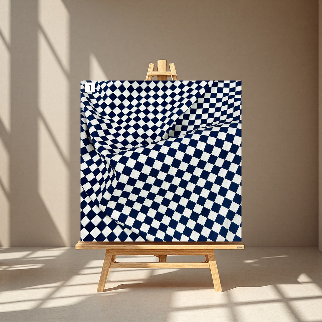 Four-sided checkered pattern printed casual pants fabric, export T-shirts, bags, home textiles, decorative fabric, home textiles details Picture