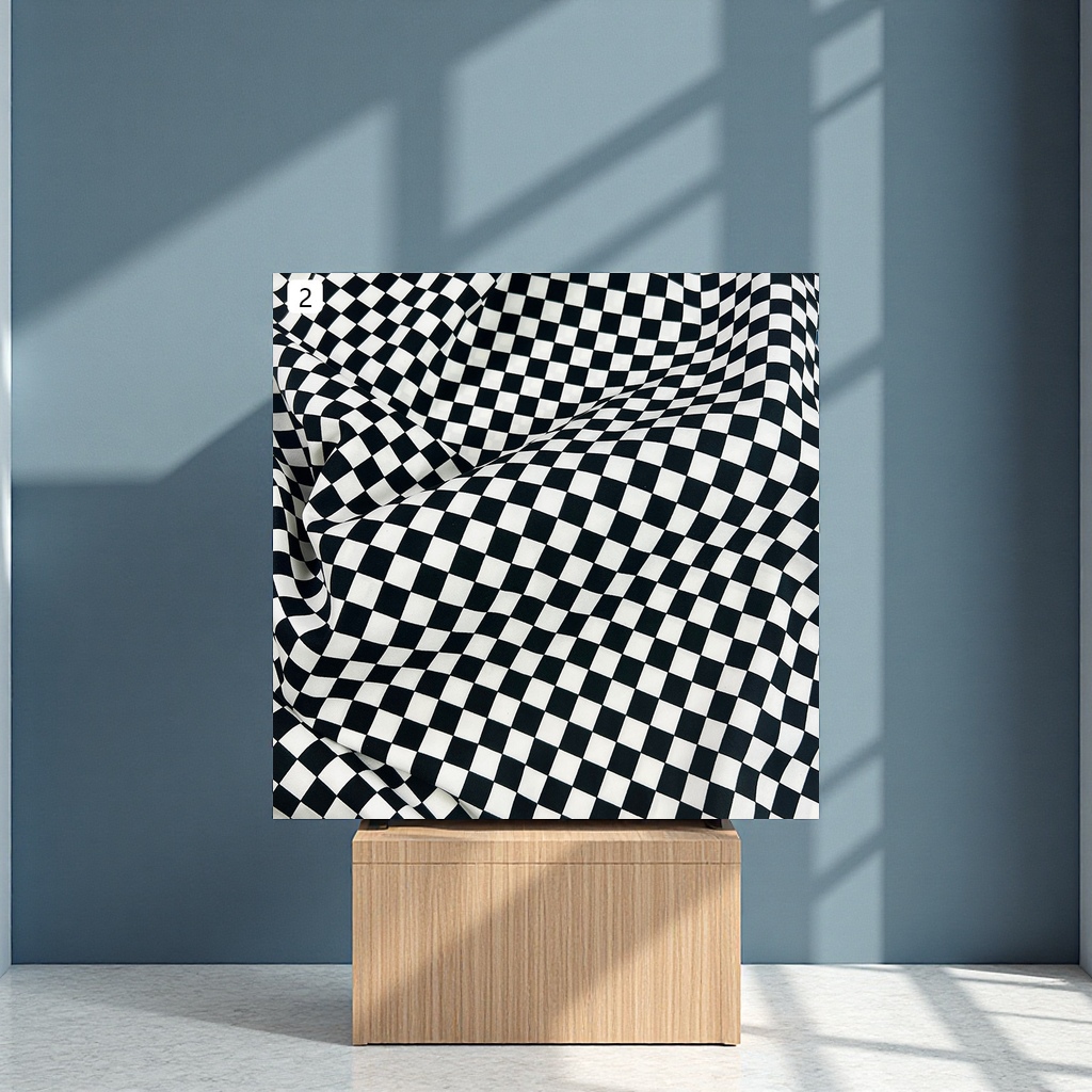 Four-sided checkered pattern printed casual pants fabric, export T-shirts, bags, home textiles, decorative fabric, home textiles Specification image