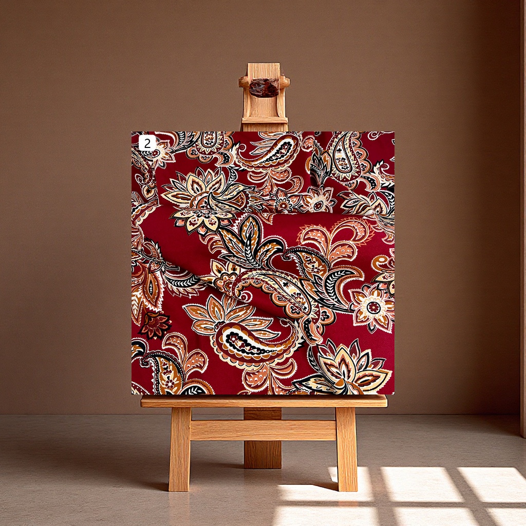 Four-sided embossed classic cashew flower clothing dress fabric, export printed tie-dyed fabric, accessories, luggage material, textile leather Specification image