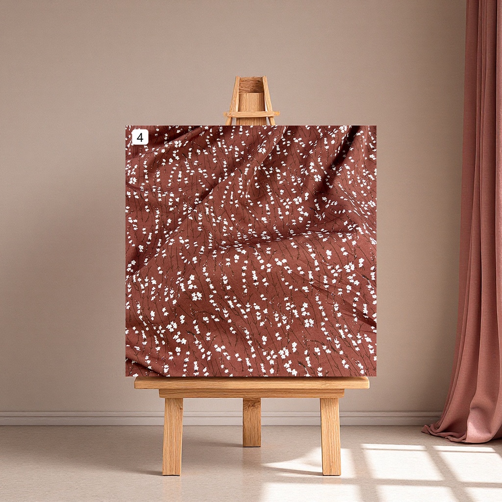 Four-sided small floral print dresses, export clothing, T-shirts, accessories, bags, tie-dyed fabrics, textile leather fabrics Item Picture