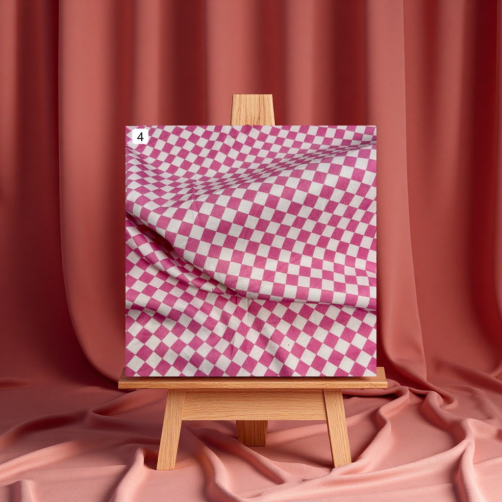 Four-sided checkered pattern printed casual pants fabric, export T-shirts, bags, home textiles, decorative fabric, home textiles Item Picture