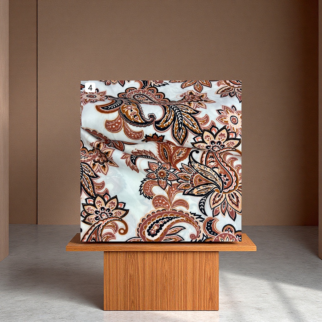 Four-sided embossed classic cashew flower clothing dress fabric, export printed tie-dyed fabric, accessories, luggage material, textile leather Item Picture