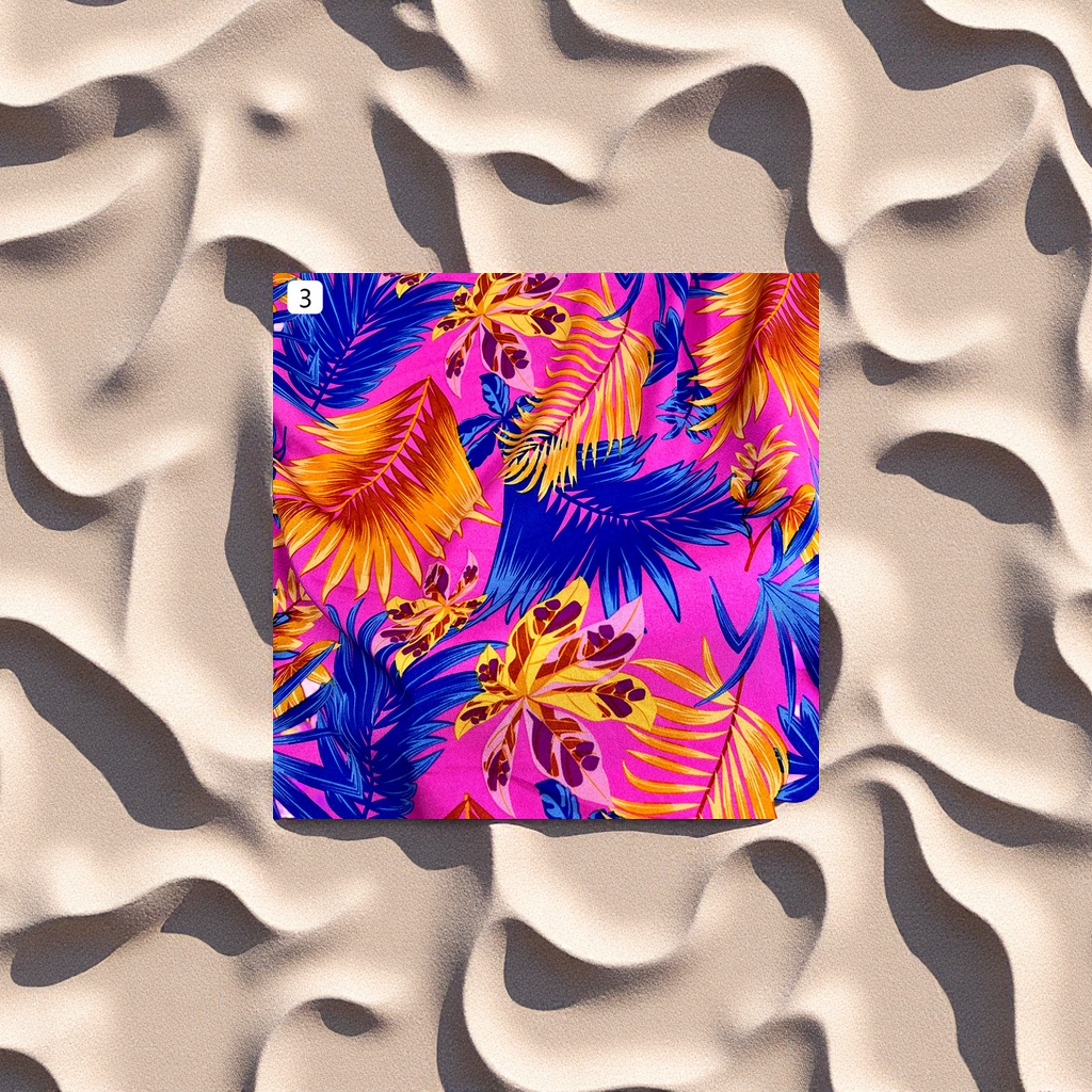 Big coconut tree printed dress, four-sided elastic fabric, Southeast Asian-style beach clothing, home textile, home fabric and decorative items Application Scenario