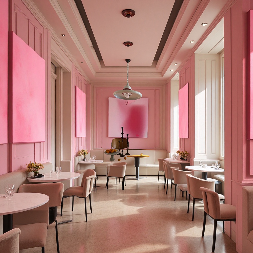 多巴胺粉色系装饰画客厅餐厅轻奢高级感艺术奶油风家装建材套餐桌椅组合