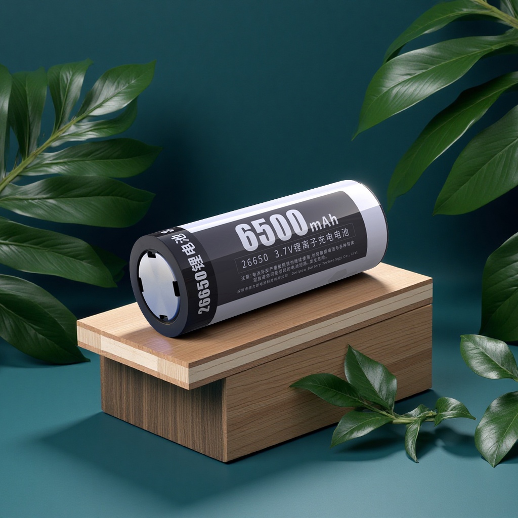 Delipu 26650 high-capacity lithium battery, 3.7V rechargeable flashlight battery, large-milliampere electrical and electronic products