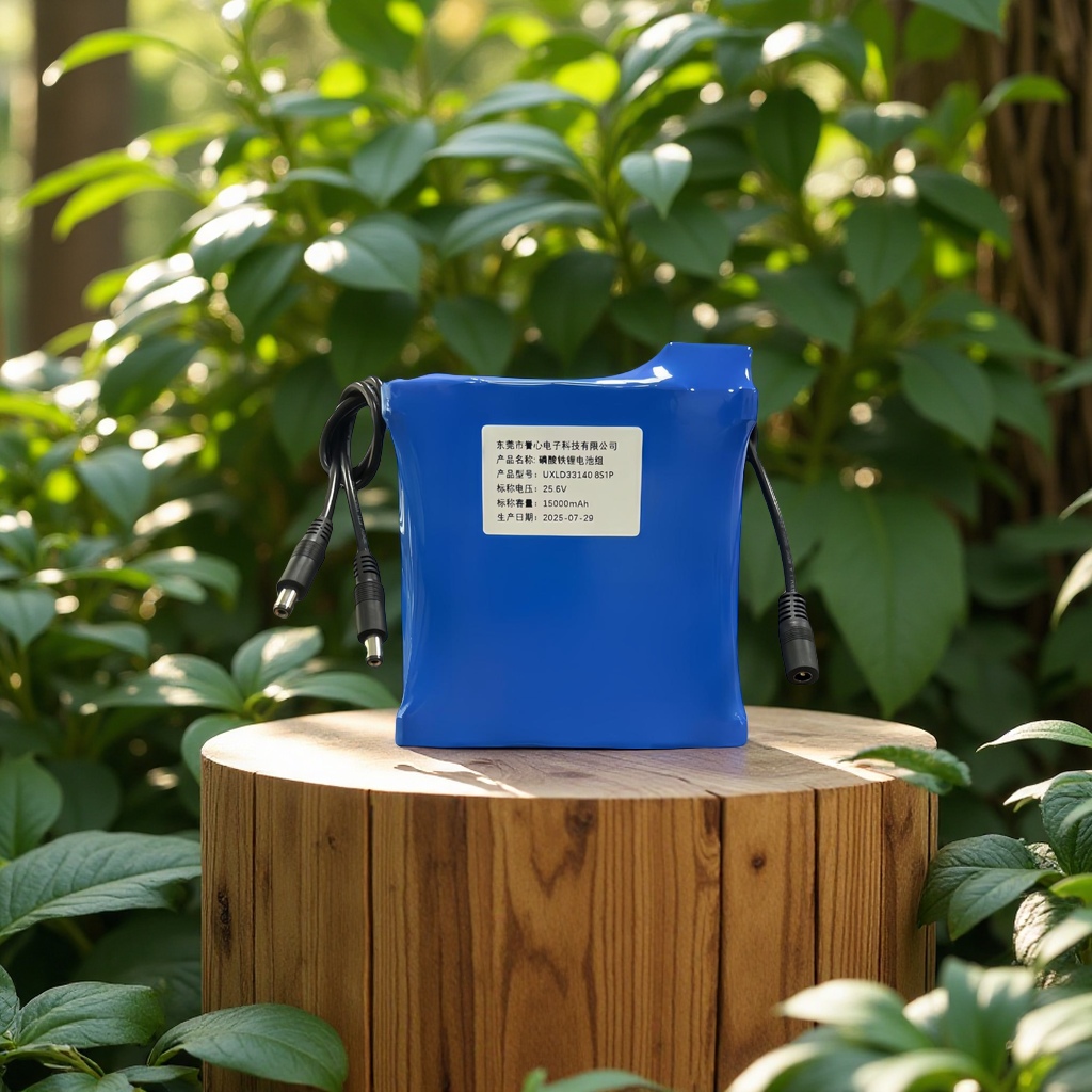 Lithium iron phosphate 33140 battery pack 25.6V15AH outdoor solar advertising street lamp battery, long-range electrical lithium battery