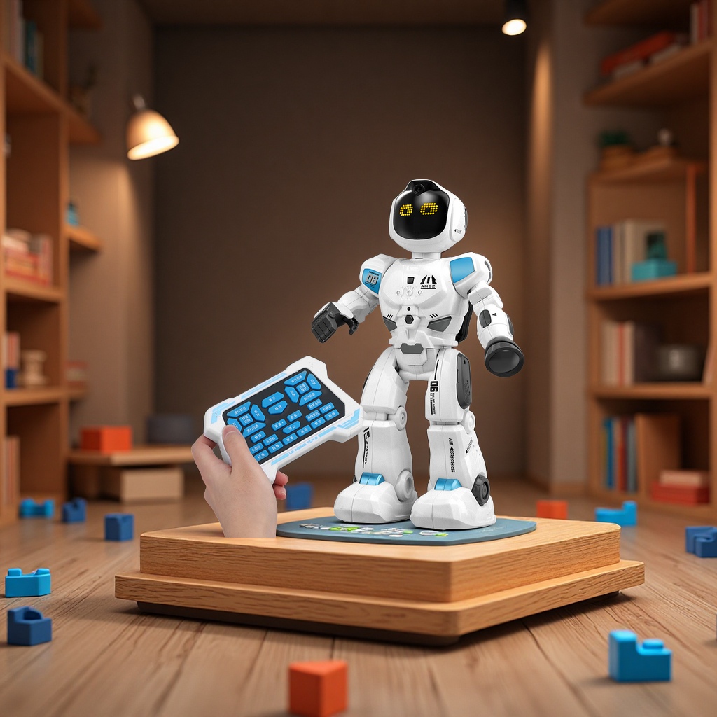 儿童遥控机器人益智编程感应故事早教会走路对话智能玩具男孩科教玩具