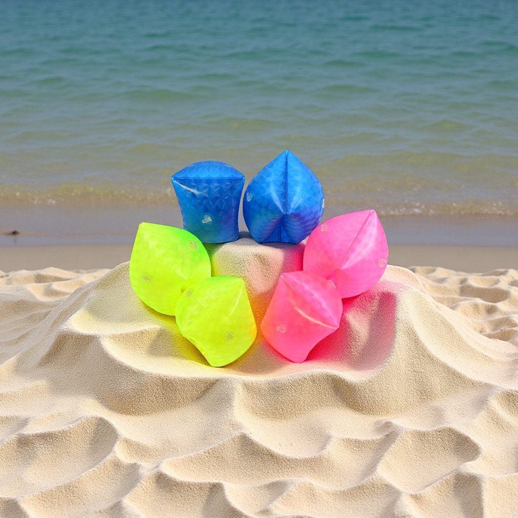 Manufacturer's PVC inflatable fluorescent arm sleeves, inflatable water sleeves, children's toys, luminous waterproof sports wristbands, inflatable rings