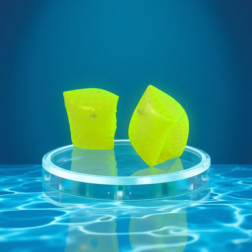 Manufacturer's PVC inflatable fluorescent arm sleeves, inflatable water sleeves, children's toys, luminous waterproof sports wristbands, inflatable rings Specification image