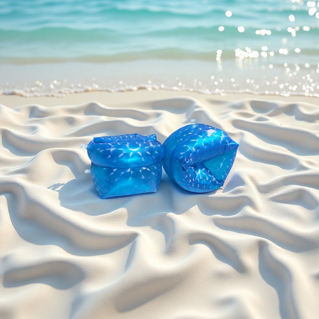 PVC inflatable fluorescent arm sleeves, inflatable water sleeves, outdoor swimming rings for sports, waterproof and anti-slip, suitable for adults and children