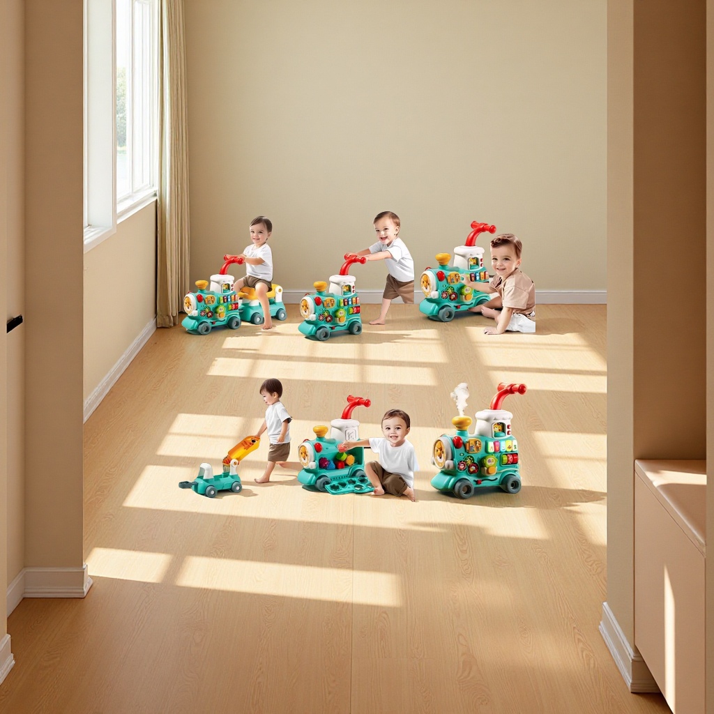 Multifuncional bebé andador trolley anti-sideturn bebé puede sentarse niño andador superjuguete juguete para bebés y niños pequeños Specification image