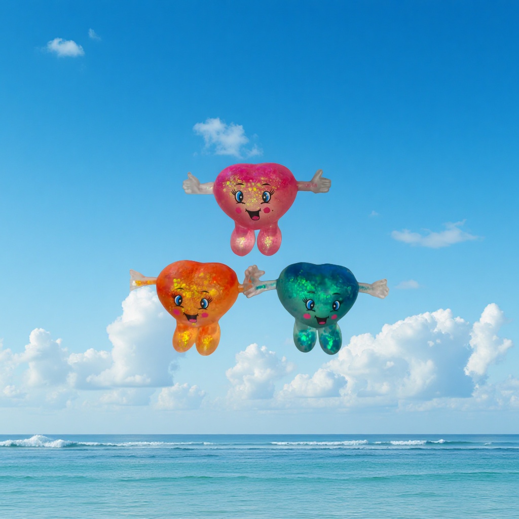 The Heart-shaped maltose stress-relieving toy is a trendy and fun stress-relieving tool. It features a finger bouncy ball to relieve stress and offer a fun and refreshing experience details Picture