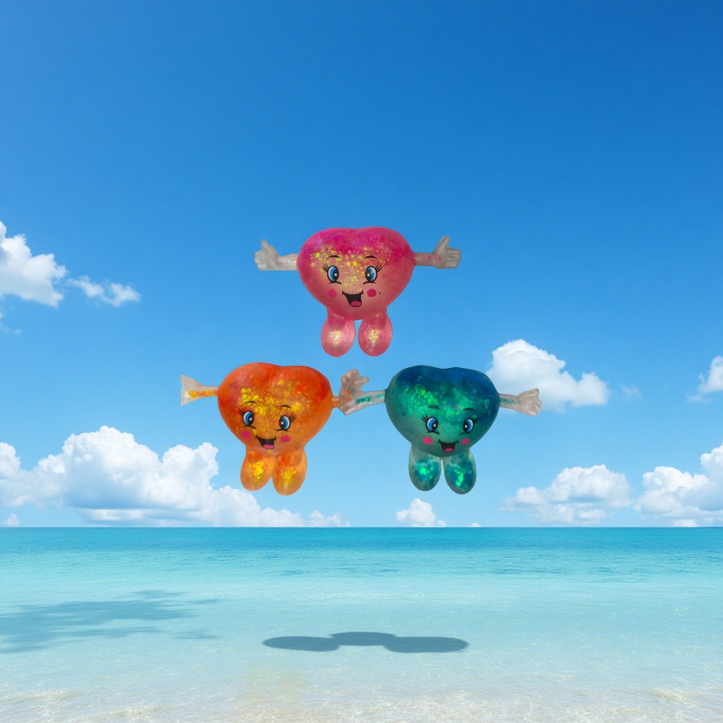 The Heart-shaped maltose stress-relieving toy is a trendy and fun stress-relieving tool. It features a finger bouncy ball to relieve stress and offer a fun and refreshing experience