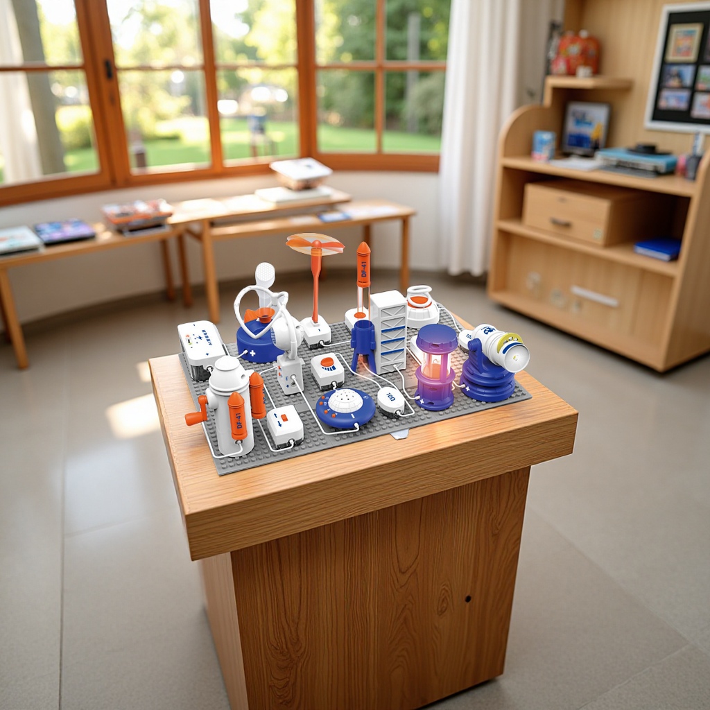 Cross-border science and education gift: Children's electronic building block set, primary school students' physics circuit assembly, science experiment, and educational toys Item Picture