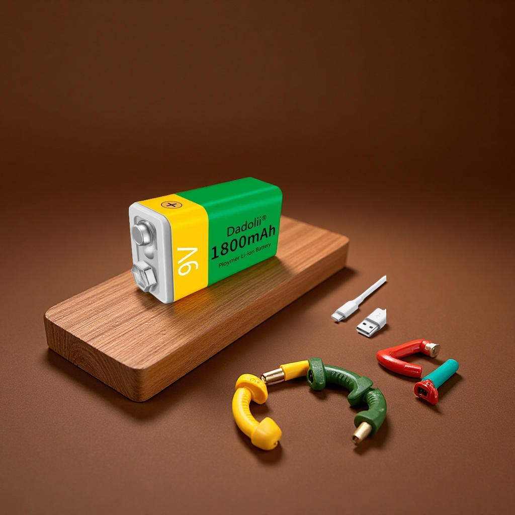 Nine-volt 1800 mah lithium-ion rechargeable battery with USB fast charging, suitable for multimeters, remote controls, KTV equipment, and lithium batteries for electrical appliances Item Picture