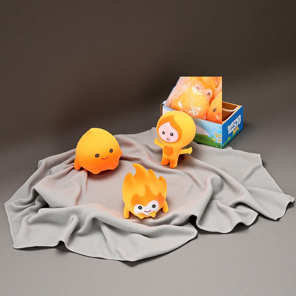 潮玩解压玩具捏捏乐小火人手感柔软缓解压力放松心情趣味玩具