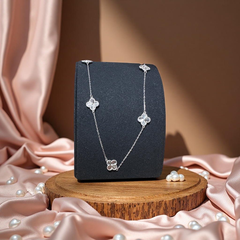 S925纯银简约设计款项链 时尚百搭女饰品长款短款任选