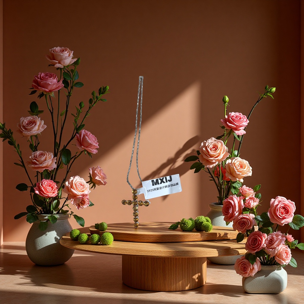 S925纯银彩宝设计款项链时尚简约百搭首饰女生日礼物