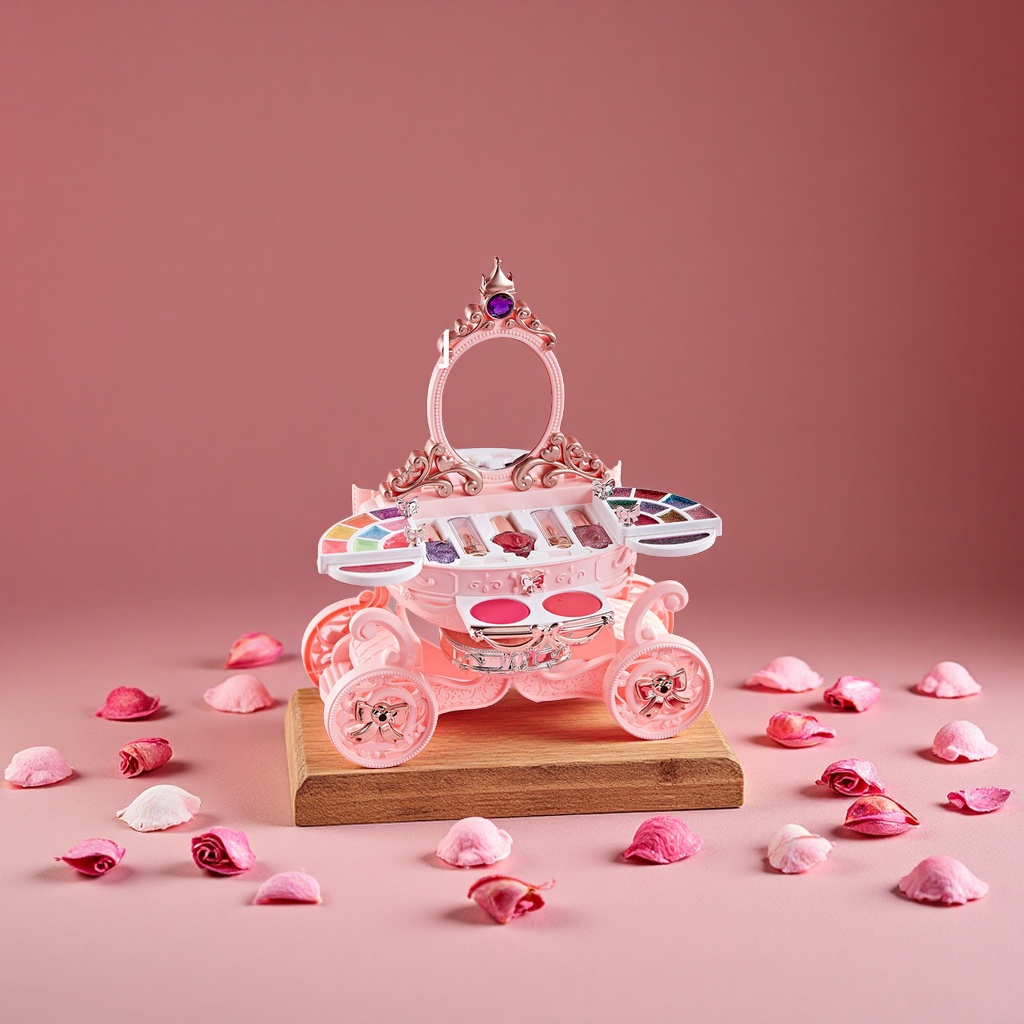 女孩儿童彩妆套装3-6岁指甲油口红过家家玩具盒正品美甲用品