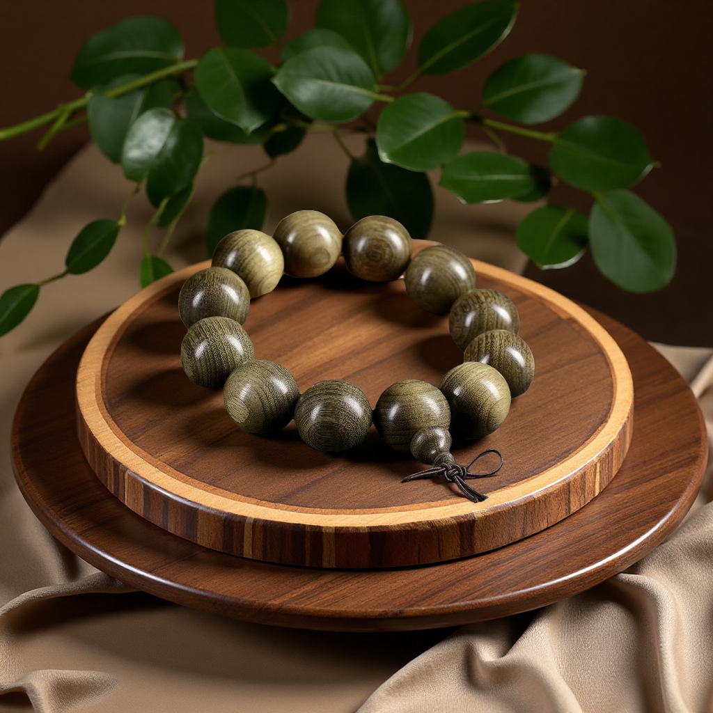 Sichuan Golden Thread Nanmu sunken wood Buddhist prayer bead bracelet, 108 pieces of ebony, men's and women's couple style cultural play bracelet accessories Item Picture