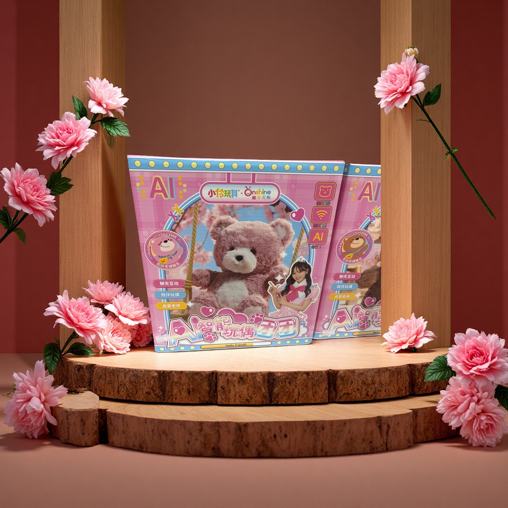 Cartoon and anime character AI intelligent toy bear, children's interactive early education and intelligence doll, baby gift