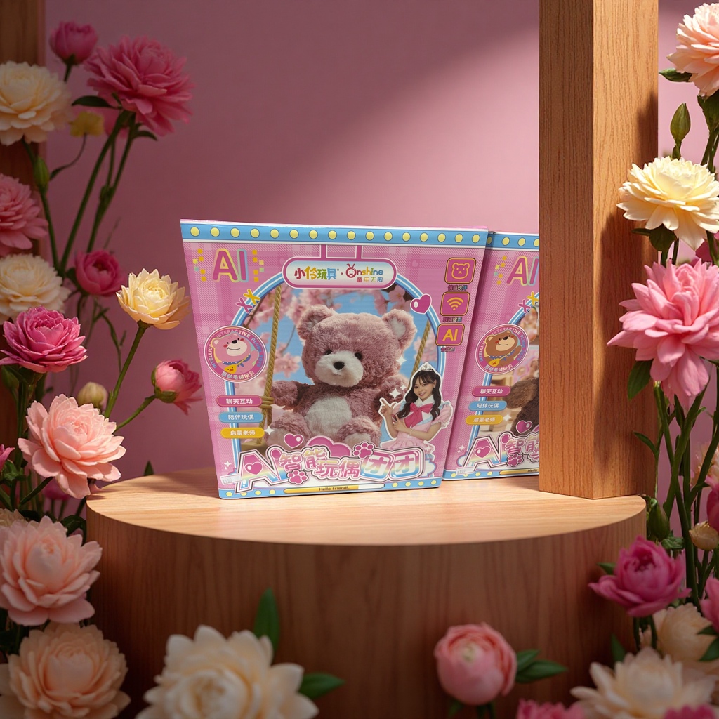 Cartoon and anime character AI intelligent toy bear, children's interactive early education and intelligence doll, baby gift Specification image