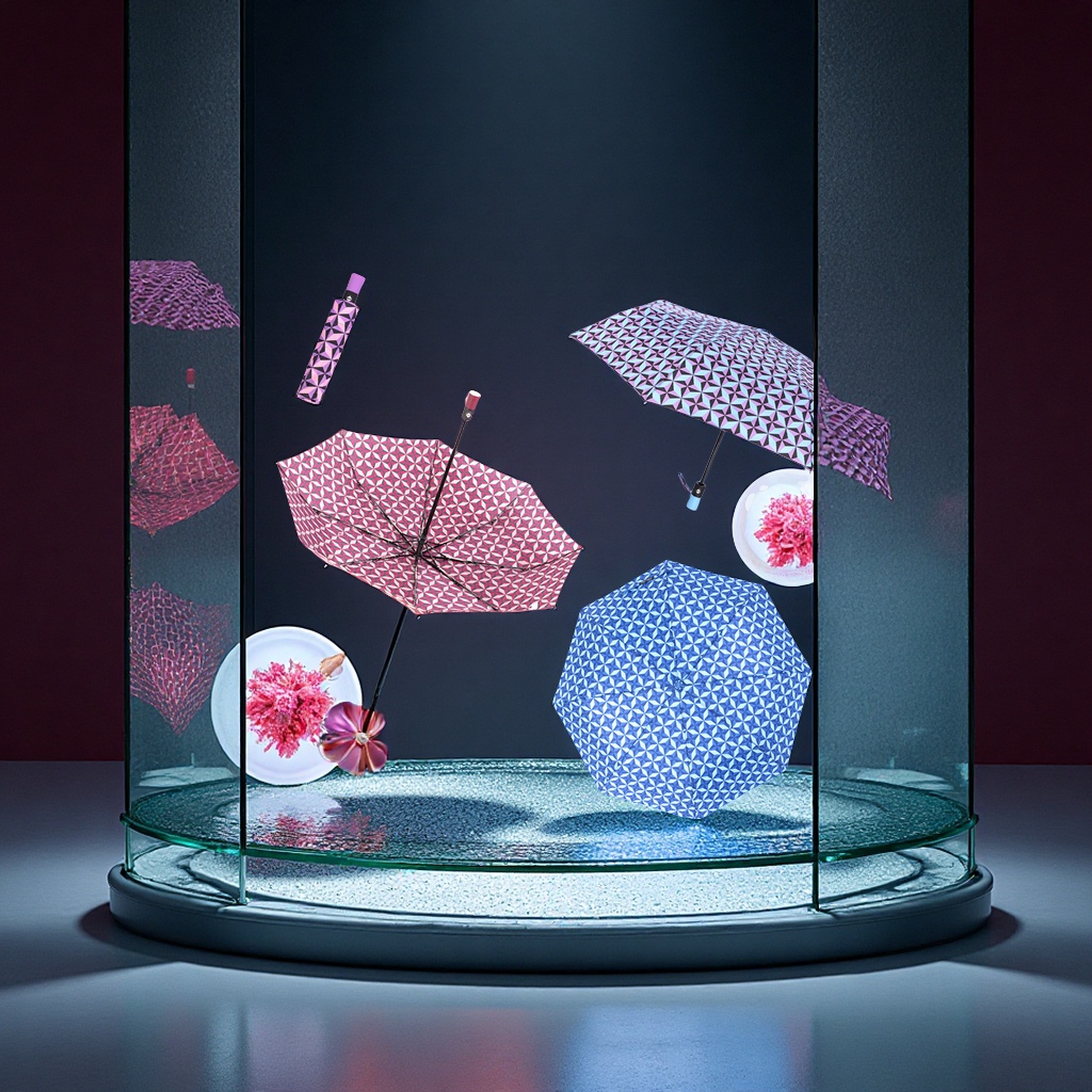 菱格高颜值三折自动伞8骨自开收雨伞现货外贸批发挡风遮阳防雨日用百货