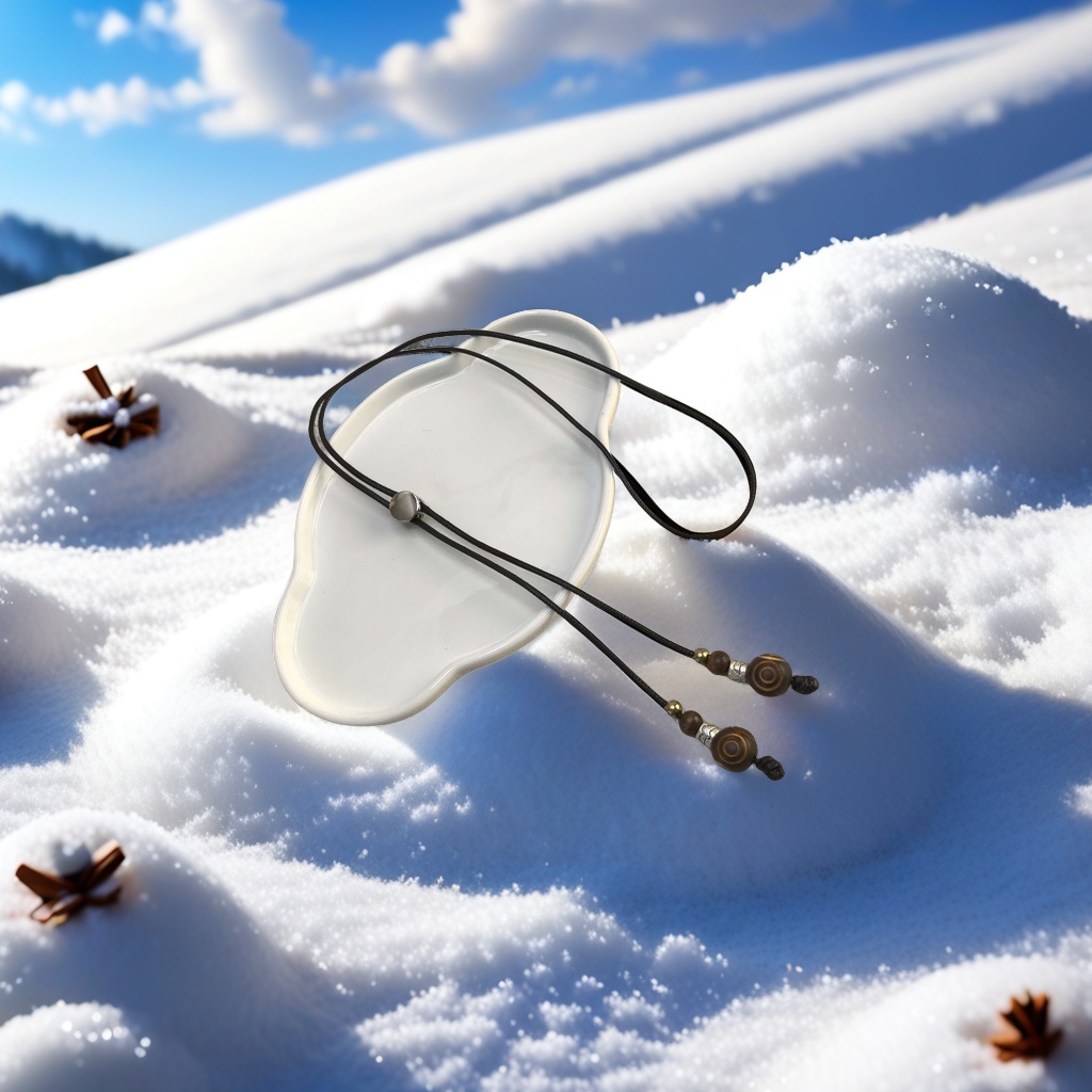 Tibetan sweater chain with three eyes 橝 wood agate