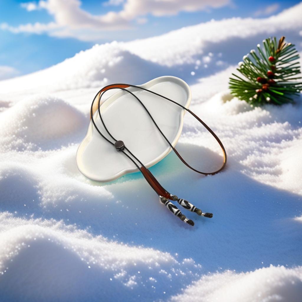 Tibetan sweater chain with three eyes 橝 wood agate Application Scenario