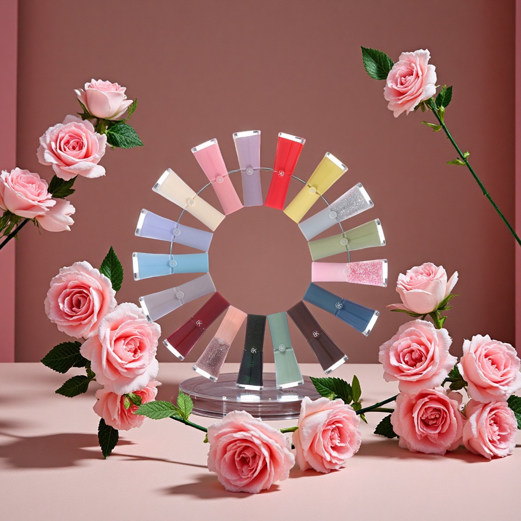 bk夏季持久水性指甲油38色免烤快干9.5ml纯色马卡龙美容彩妆