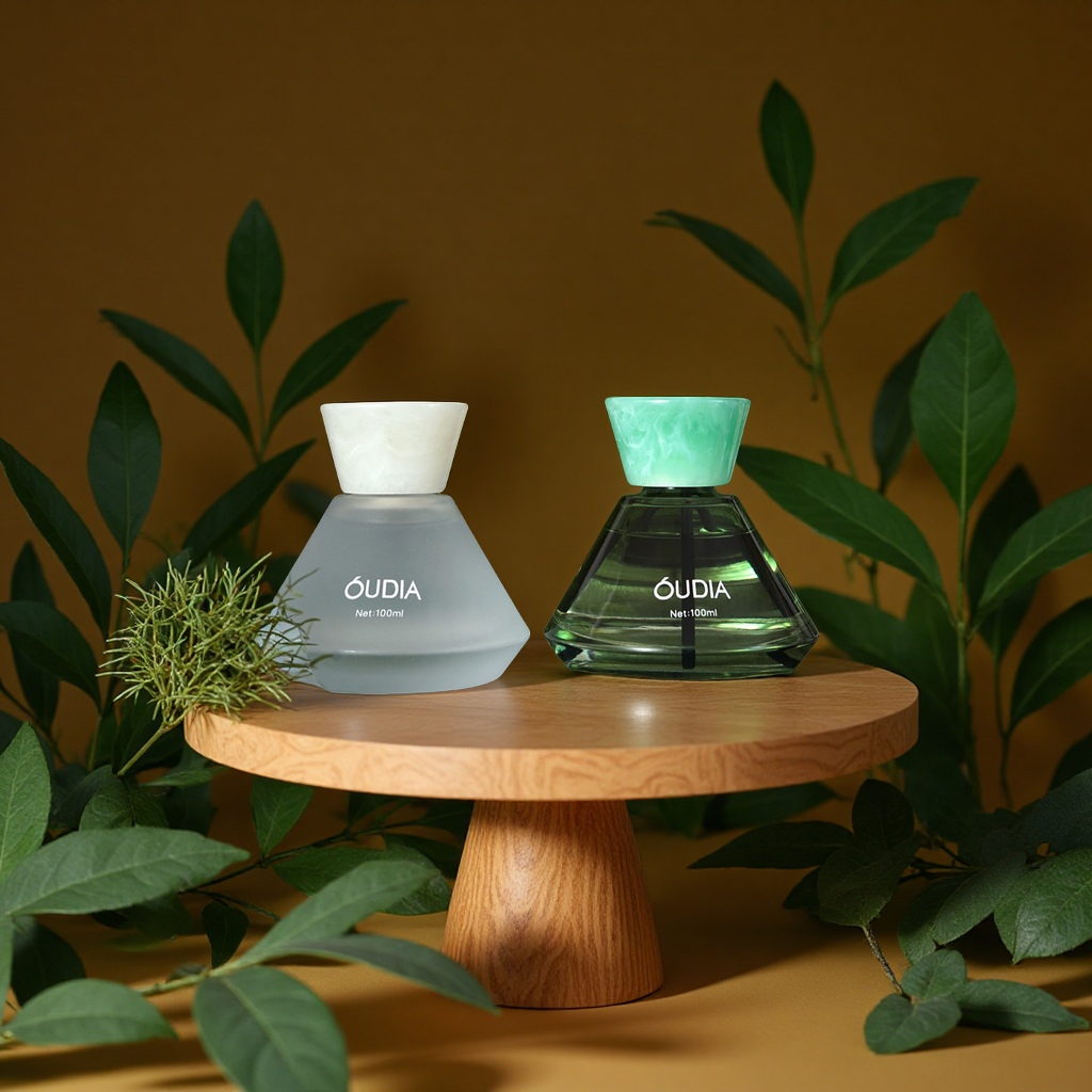 Otiya New Product Wholesale 100ML Plant essential oil aromatherapy funnel-shaped evaporation bottle, rattan diffuser, home aromatherapy machine Specification image