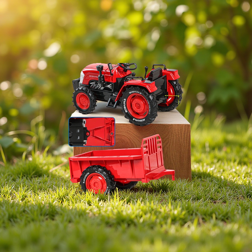 Alloy bucket tractor model, farmer's car, engineering vehicle, children's toys, boys' farm transport vehicle, house play, small household appliances and toys details Picture