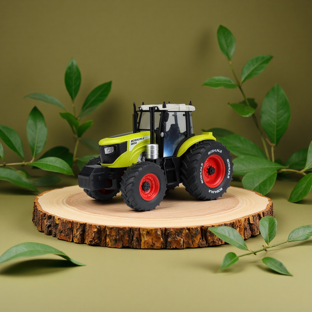 仿真1比32推土挖掘合金拖拉机模型盒装工程车摆件农业机械批发