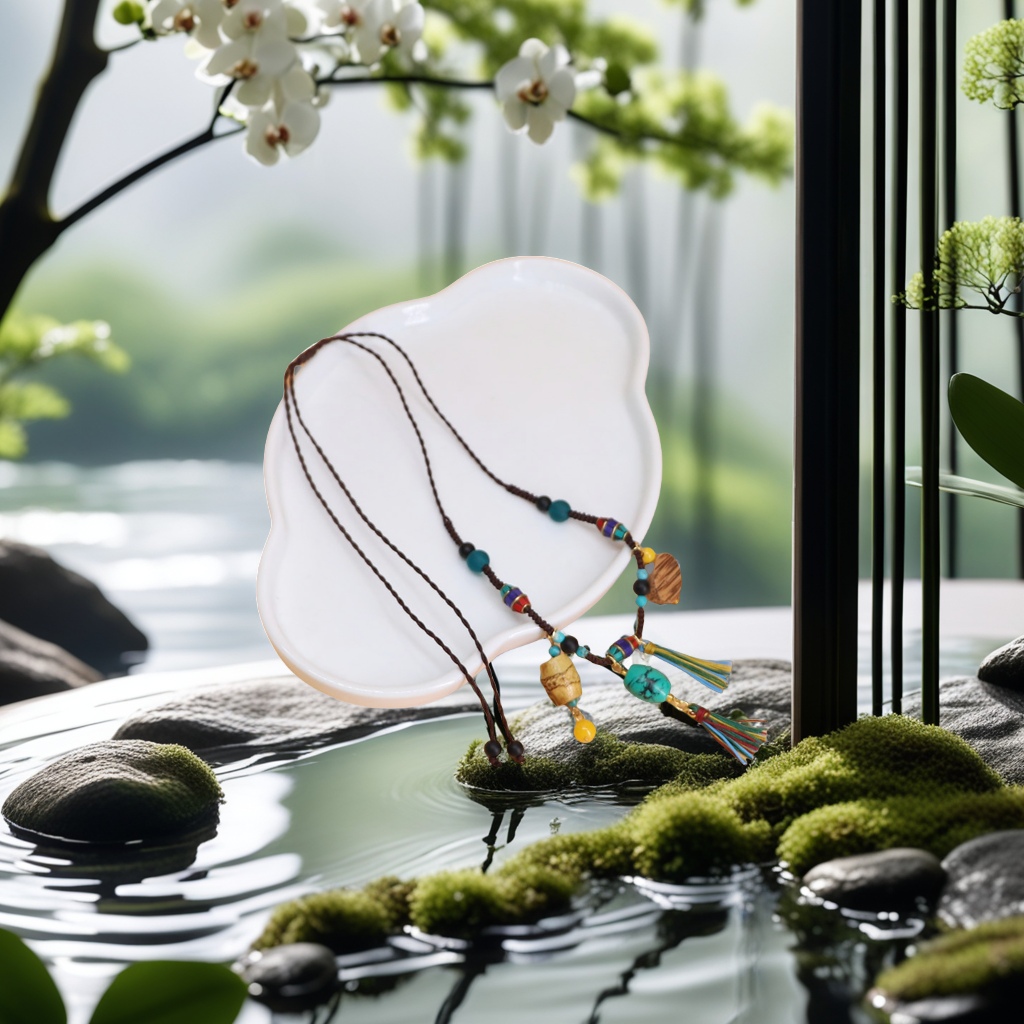 Xingni's long, simple sweater chain, Moroccan old amber necklace, clothing and accessories are fashionable and versatile details Picture