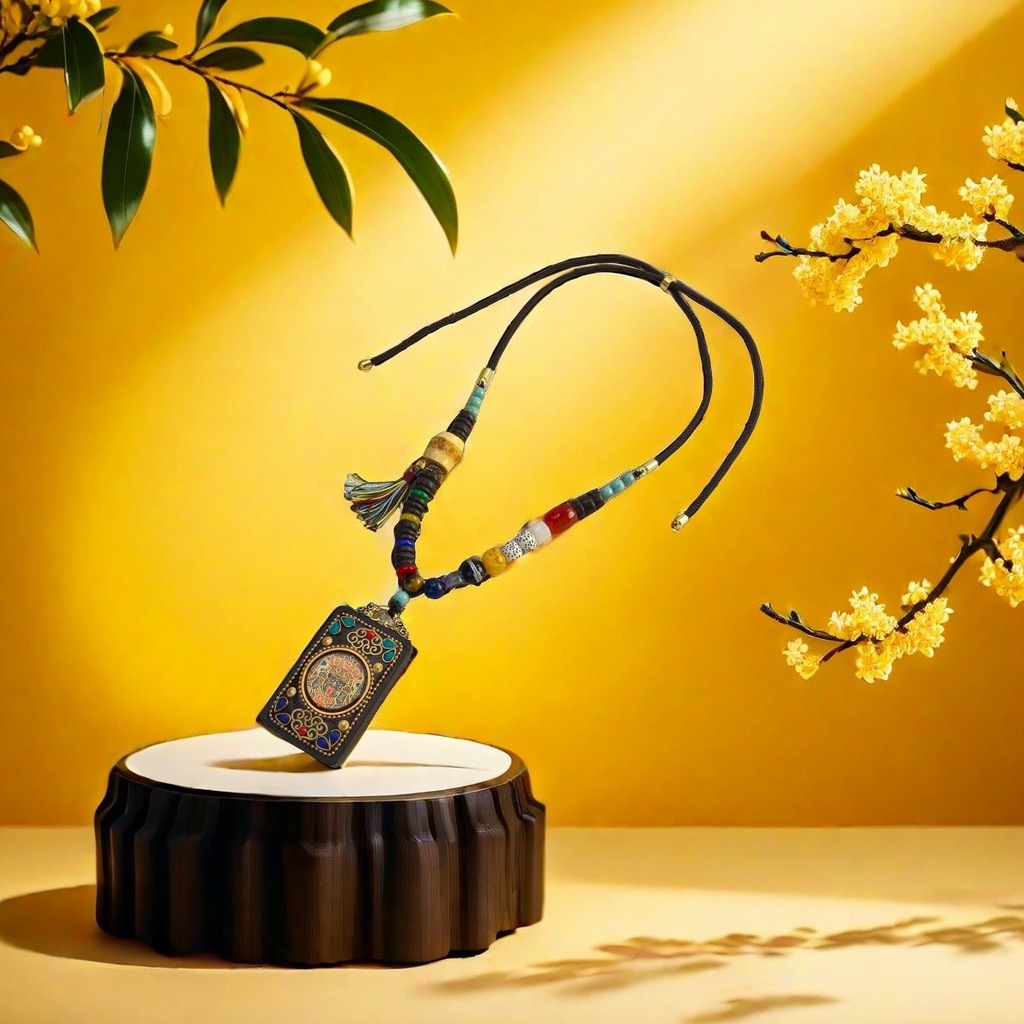 五爷财神半手绘唐卡描金画双面唐卡传统宗教挂画收藏装饰