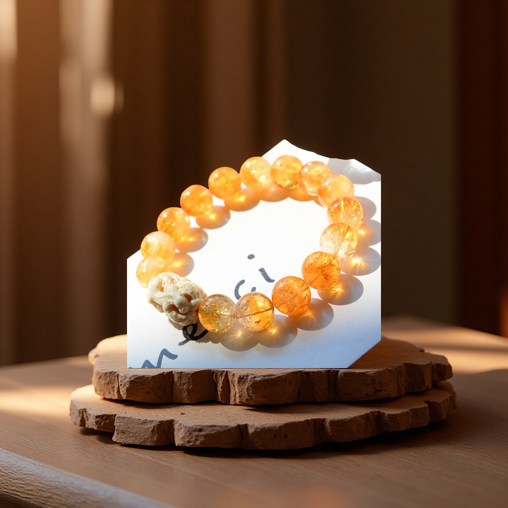 Star Constellation Family Natural Yellow Super Seven Yellow Crystal Bracelet for men and women, single-loop bracelet, wealth accessory, birthday gift details Picture