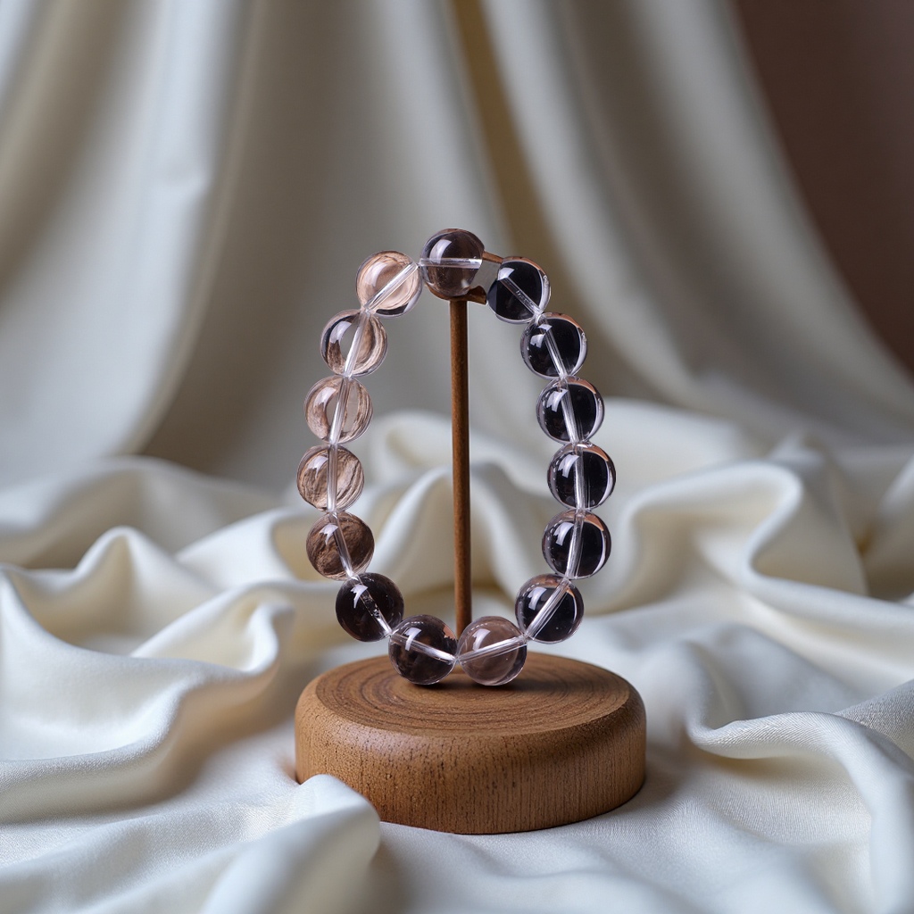 10A grade natural white crystal bracelet, women's transparent beads, fully clean body, Brazilian single-loop Valentine's Day gift accessory details Picture