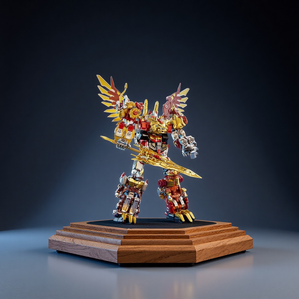 粤星天穹战神机器人变形合金版六合体益智模型玩具男孩收藏收藏品