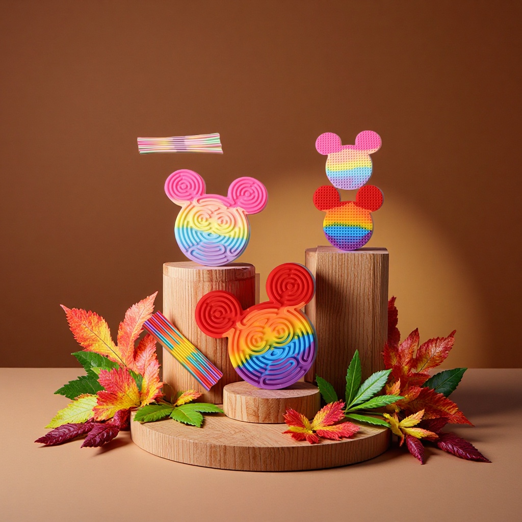 新款硅胶感官活动板益智玩具食品不含BPA工厂直发感统训练器材儿童早教启智细节图