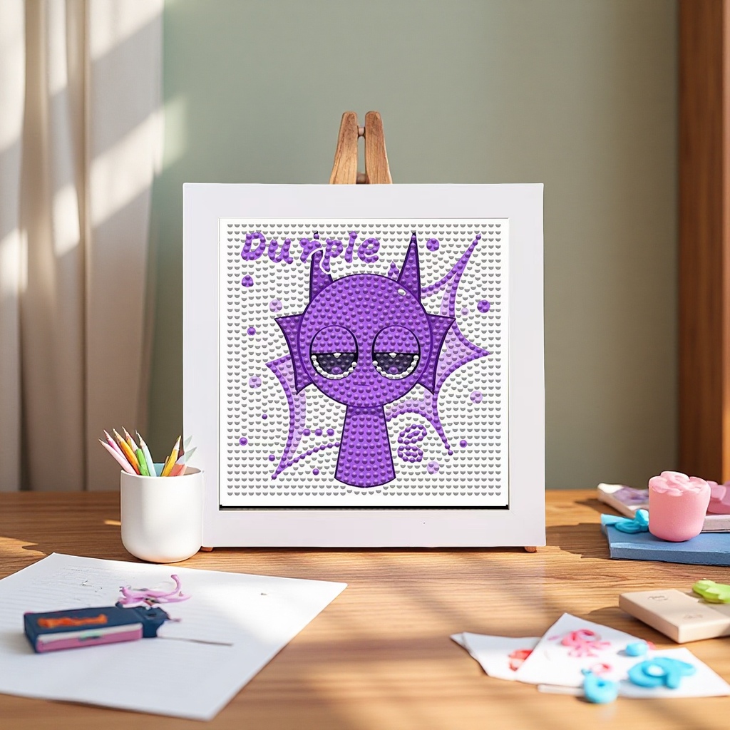 Rhythm Box, handmade diamond paintings, children's creative and educational games, Cartoon DIY stickers, home decorations, hanging paintings, leather paintings Item Picture