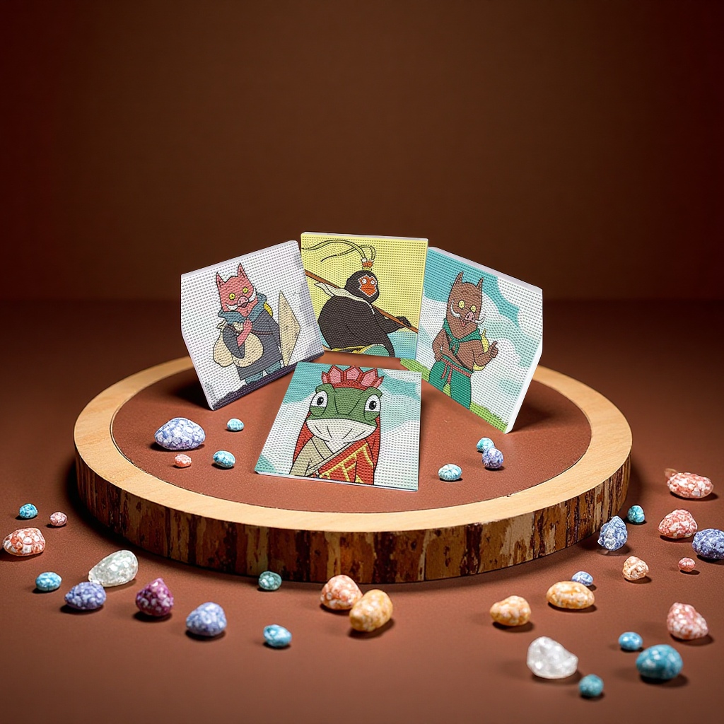 Langlang Mountain Diamond Painting Anime Character Collection, DIY Full Diamond Healing decorative Hanging Painting, 5D dot Diamond Home decoration leather painting