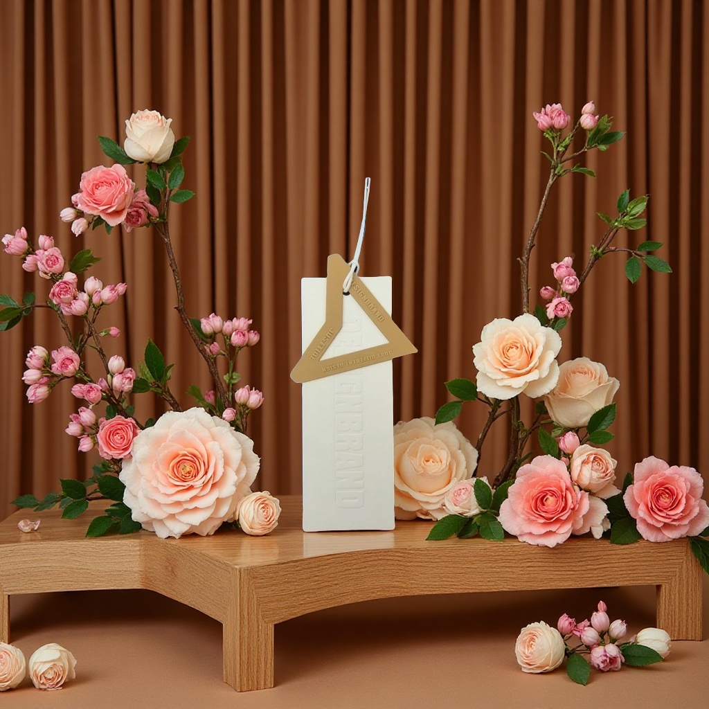 商标吊牌设计定制生产白底实物图