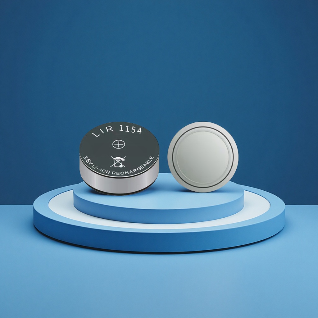 Factory direct delivery of LIR1154 TWS Bluetooth earphone battery 3.6V steel shell button lithium-ion rechargeable battery electrical accessories