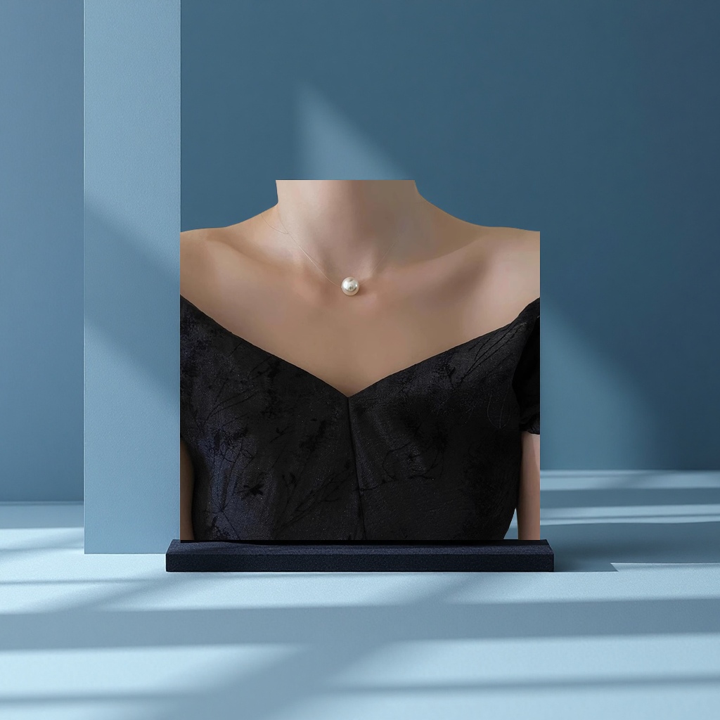 隐形鱼线仿珍珠项链女款夏季气质锁骨链轻奢小众颈饰批发饰品项链