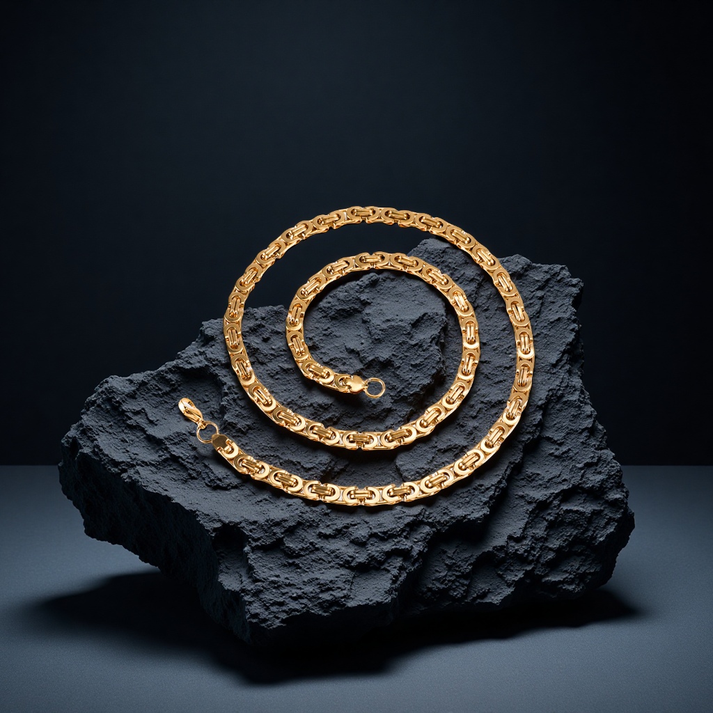 The 2025 New Titanium Steel Men's Emperor Chain Does Not Fade, With Flat Joints, Is Powerful, Individualistic And Versatile Accessory Item Picture