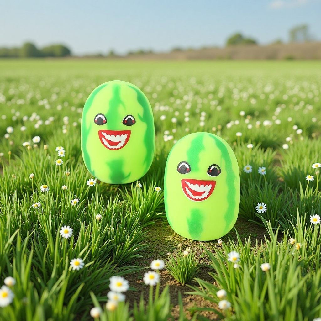 Play with the watermelon-relieving, squeezing toys and hand exercises in the lake to relieve stress details Picture